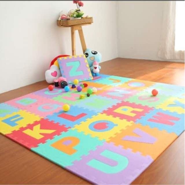 №26pcs Baby Kids Playmat Alphabet Puzzle ABC PlayMat 26 Tiles Shopee