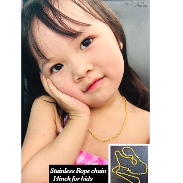 Stainless Rope Chain Gold 22inch 18inch 14inch for kid and adult Lubid chain for men women Necklace Shopee Philippines