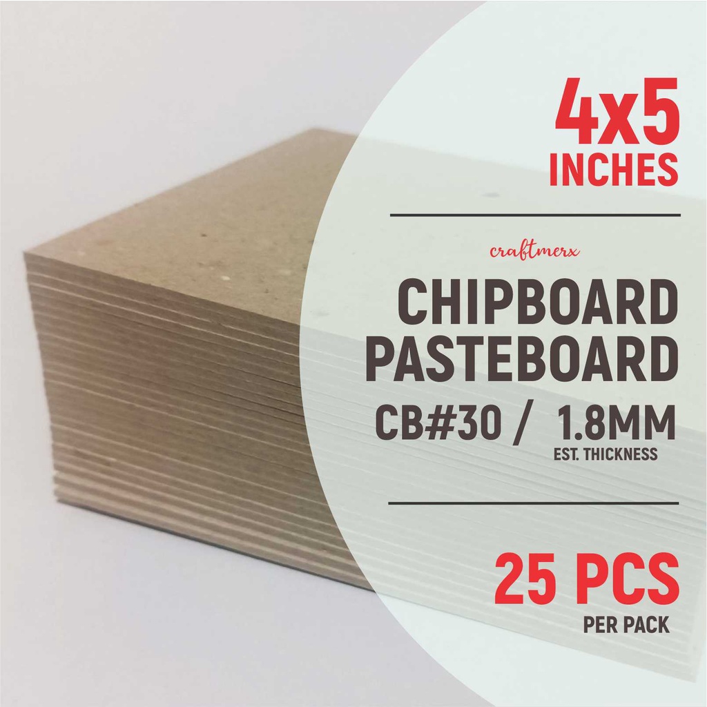 CHIPBOARD / PASTEBOARD #30 4x5 inches, 1.8mm, 25 pcs photocard ...
