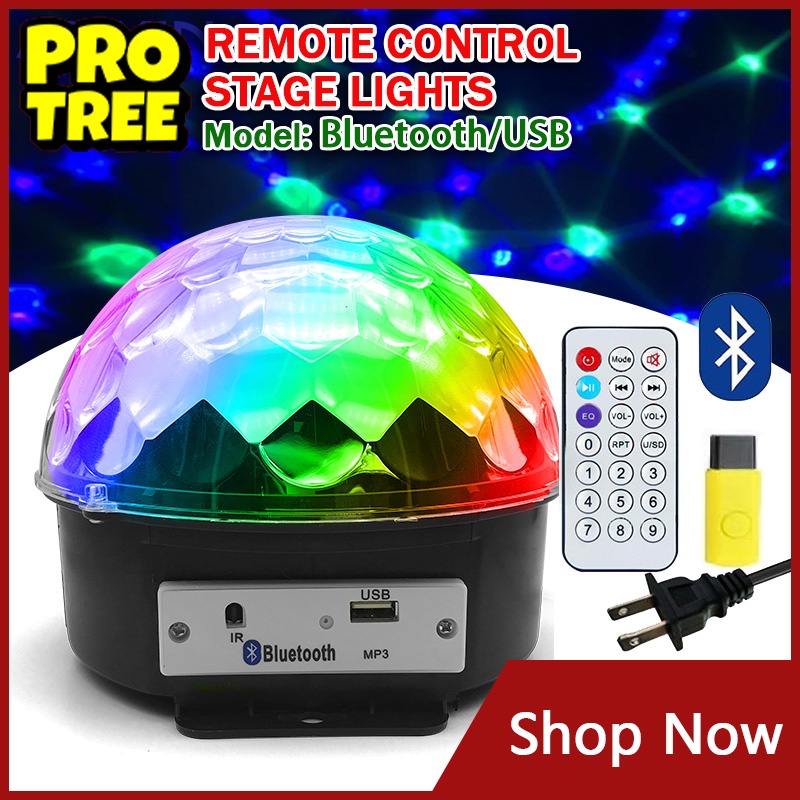 Protree Disco Light MP3 Music speaker Remote Control Stage lights ...