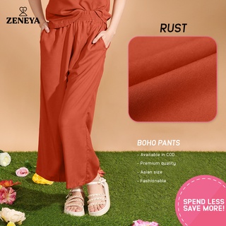Zeneya Boho Challis Square Pants For Women Ladies Culottes High Waist Wide  Leg Pants Casual Wear