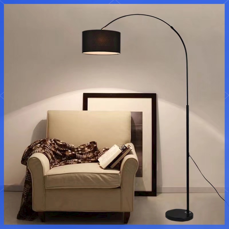 【Ready Stock】【COD】Modern Fashion Fishing Floor Lamp Living Room Study Lamp  Shade Bedroom Floor Lamp