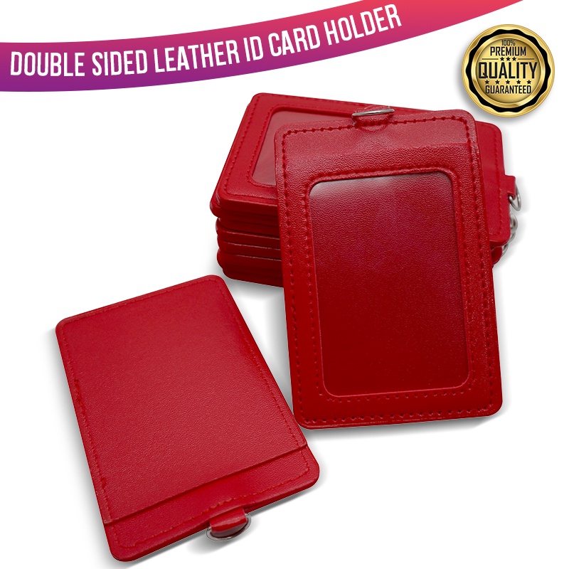Double Sided Leather ID Card Holder / ID Protector / ID Case (5 pcs
