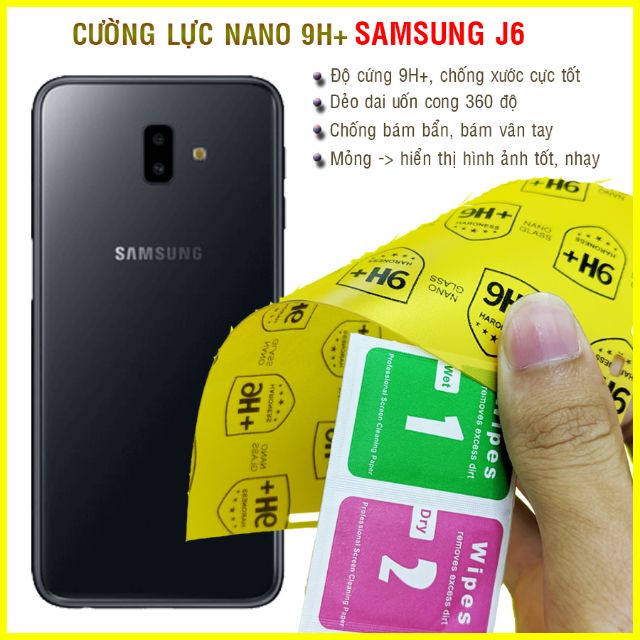Samsung J6 Plus, J6 2018 nano flexible tempered film on the back ...