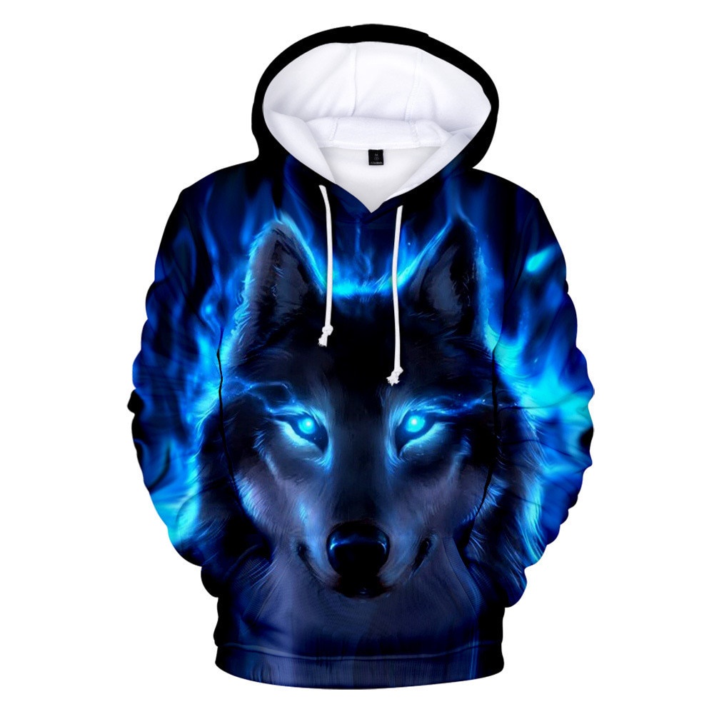 Large Amount Ready Stock To 15 Years Kids Hoodie Wolf Boys - Main Image