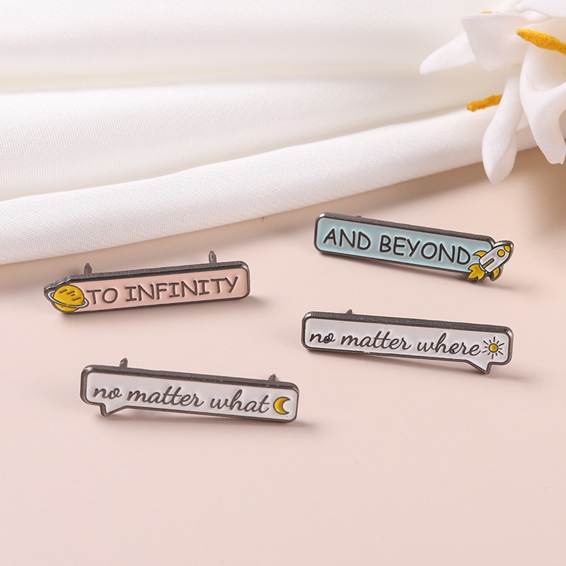 Film Quotes Enamel Pins Infinity Space Star Brooches Cute Kawaii ...