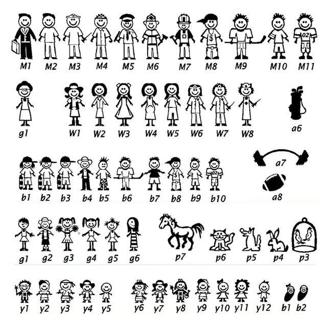 stick family with dog