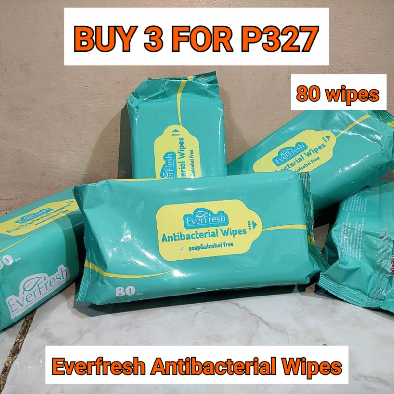 Everfresh Antibacterial Wipes 80s Shopee Philippines