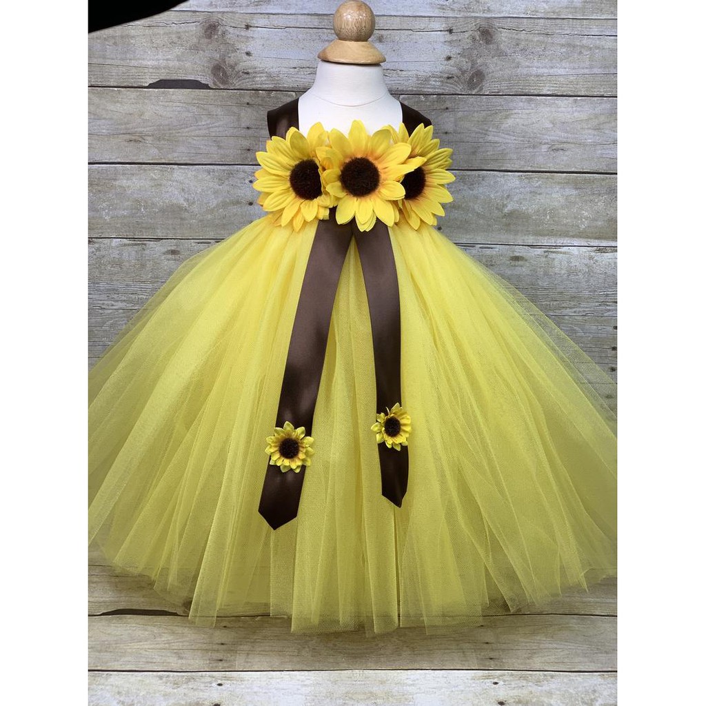 Yellow tutu dress for baby hotsell