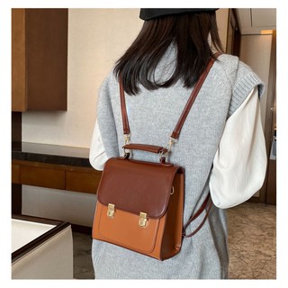 Korean Style Leather Professional Backpack Shopee Philippines