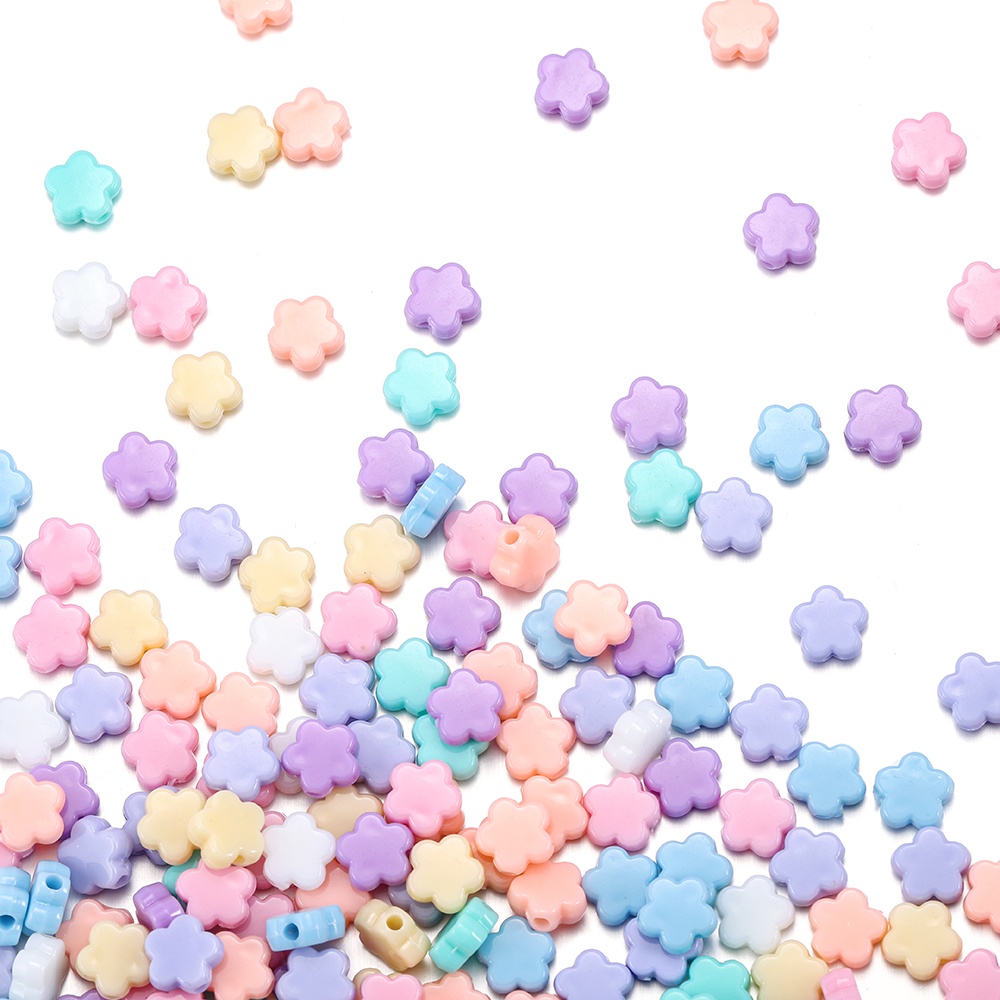 LIMAOLLY 800-Piece 6mm Acrylic Beads - Frosted Pastel Round Spacer Beads For Jewelry Making