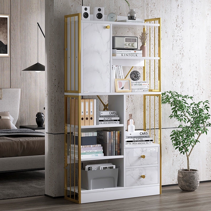 Nordic storage shelf living room display rack sofa side cabinet modern ...
