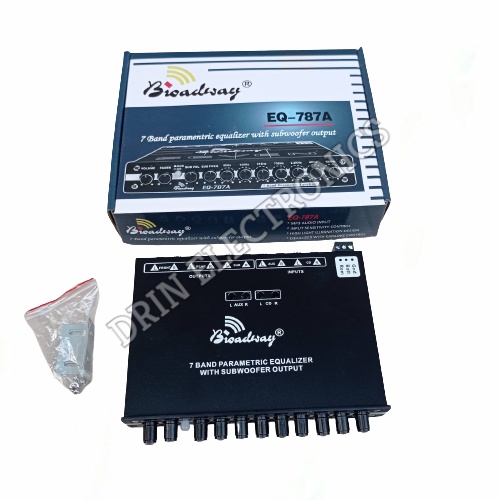 BROADWAY 7 Band Parametric Car Equalizer With Subwoofer Output EQ787A