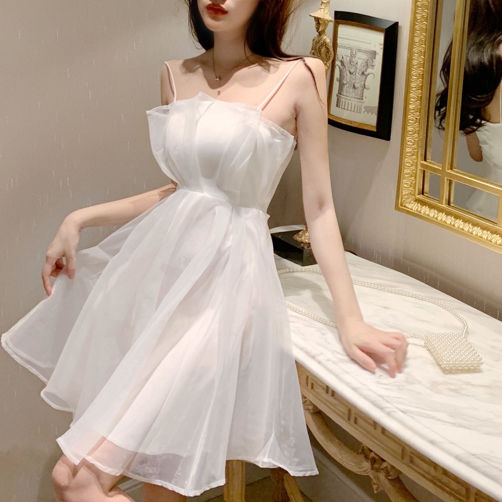 White 2024 korean dress