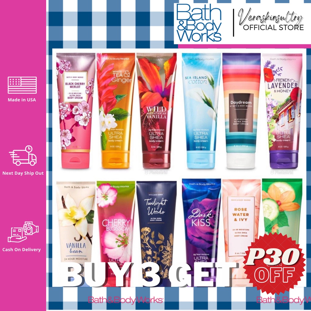 BATH & BODY WORKS Body Cream 8oz | Shopee Philippines