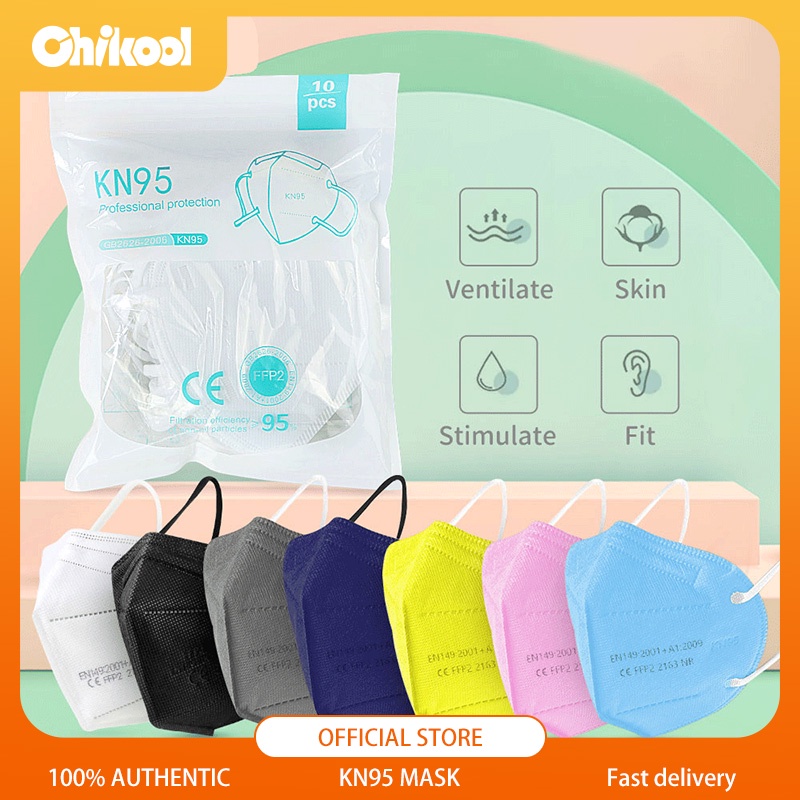 Chikoo 100pcs KN95 Face Mask medical mask 5 ply Original kn95 mask fda