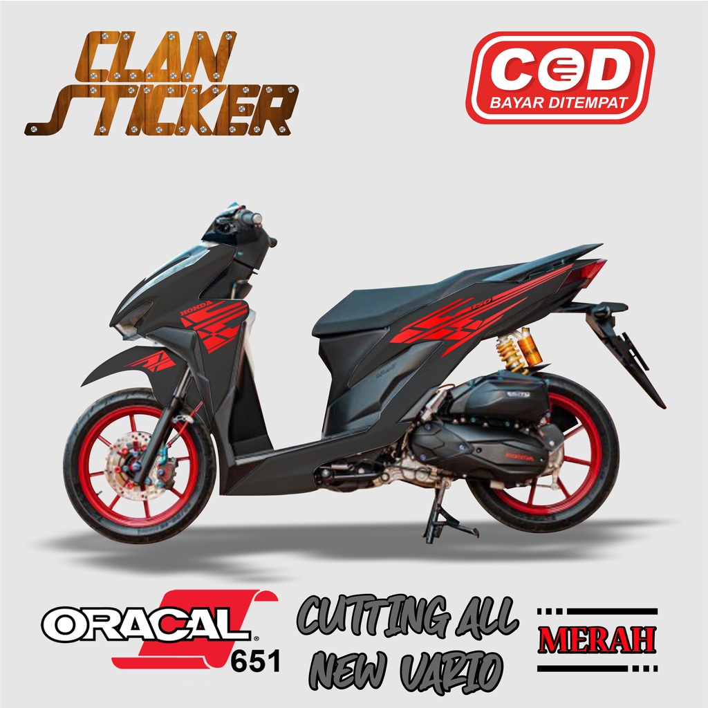 Cutting Sticker Click 150-125 Honda Motorcycle Accessories Striping ...