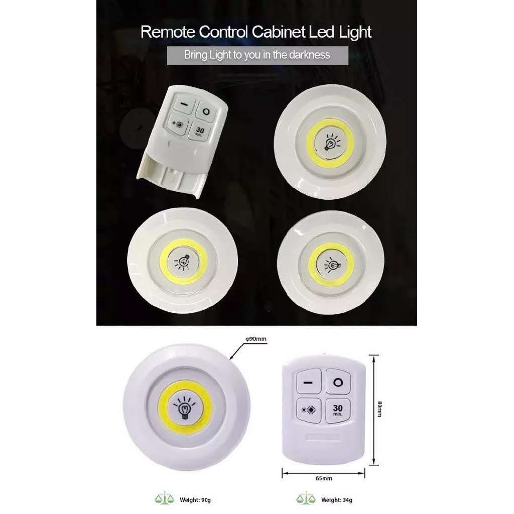 3pc cob deals light remote control