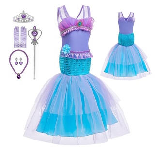 Little Mermaid Dress-up & Accesories included Costume Dress Girls