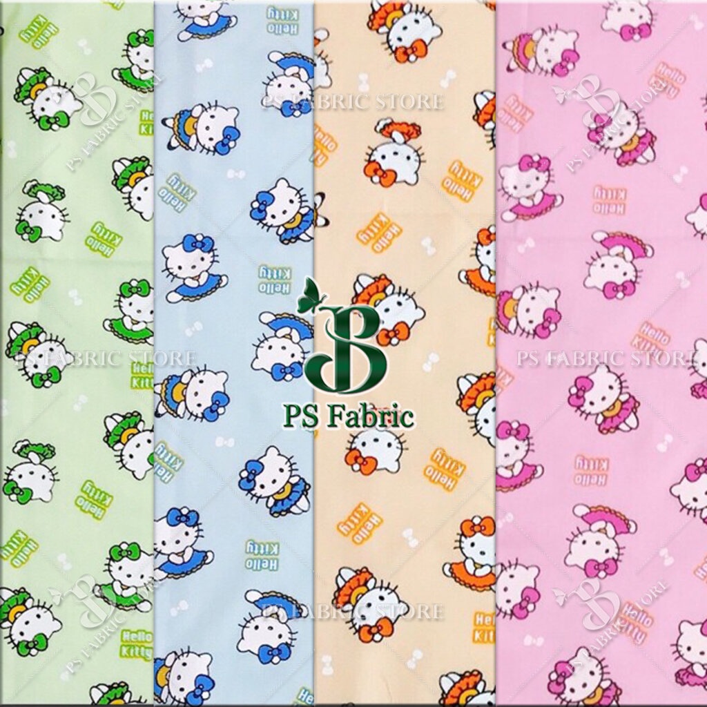 Cartoon Pattern COTTON TC Blend Fabric Continuous Cutting | Shopee ...