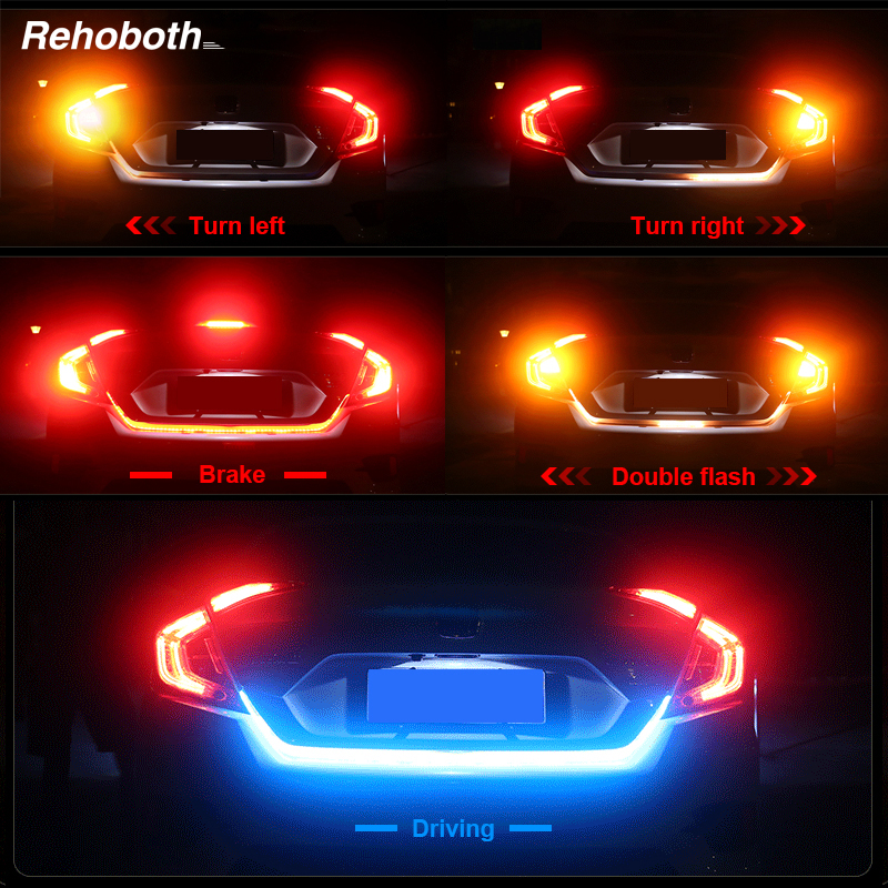 Rehoboth LED Car Rear Trunk Strip Light RGB 120cm Auto Streamer ...