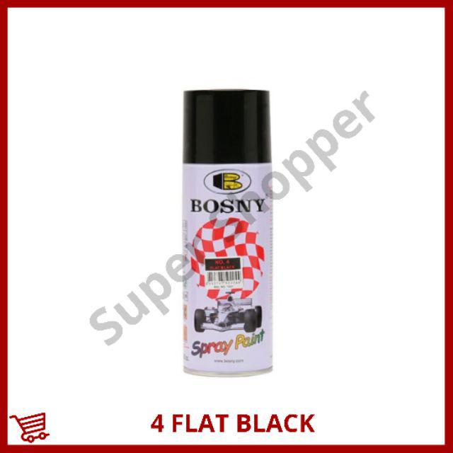4 Flat Black Matte Bosny Spray Paint 400cc Shopee Philippines