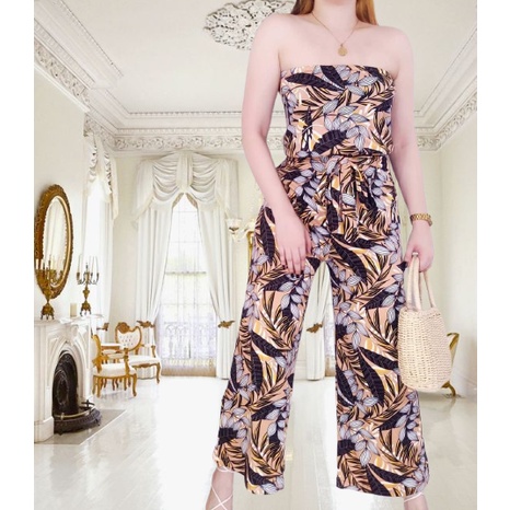 Best Seller New Print Hawaiian Jumpsuit For Women Shopee Philippines