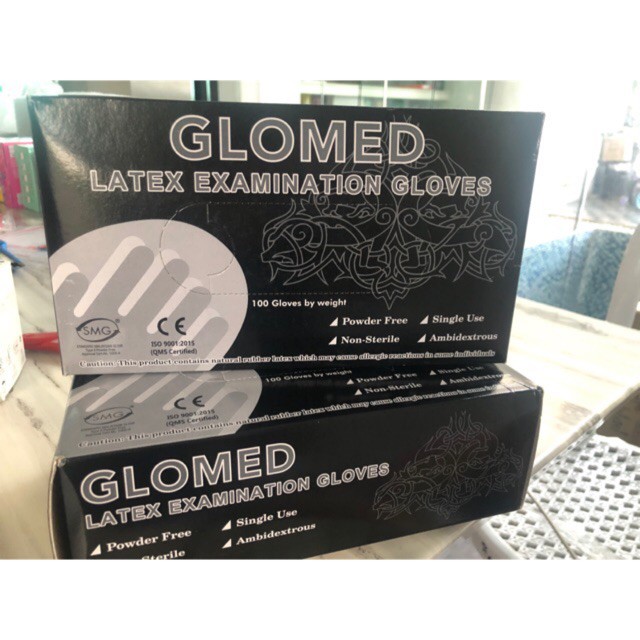 GLOMED Black S,M,LLatex Gloves Shopee Philippines