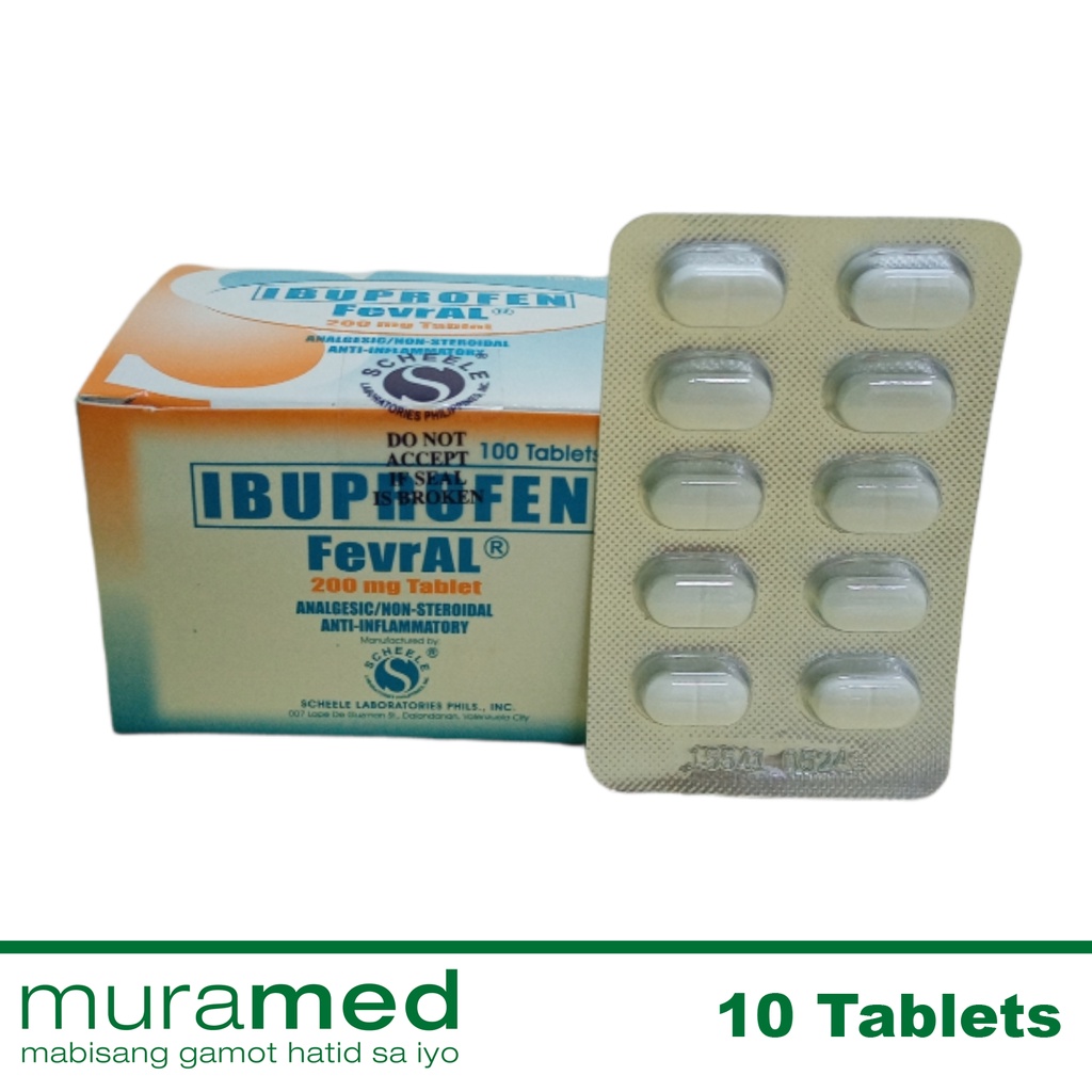 Fevral Ibuprofen Tablet 200 mg 10's Shopee Philippines
