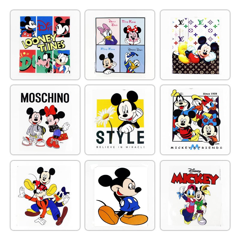 Mickey Mouse Patches for Clothing Heat Transfer Stickers for T