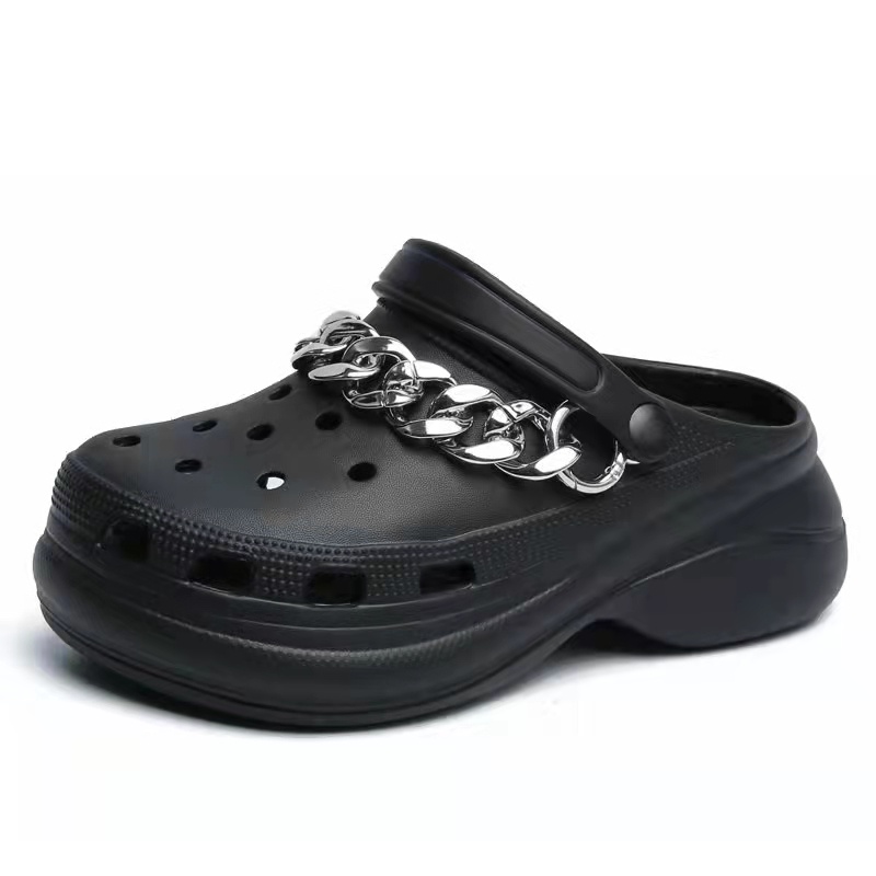 Summer Women Crocs Clogs Platform Garden Sandals Height Increasing Slip ...