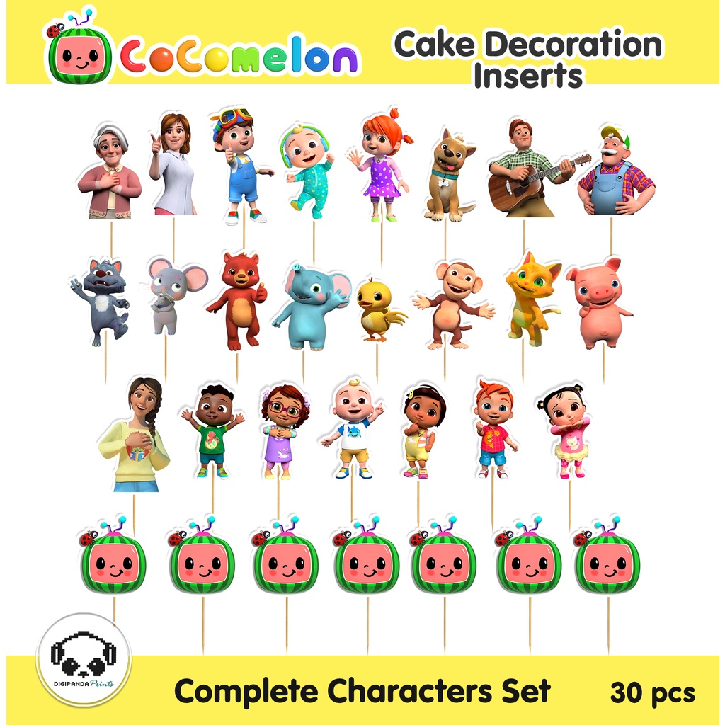 Cocomelon Cupcake Toppers (Cake Decoration Inserts) | Shopee Philippines