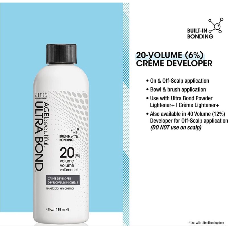 Zotos AGEbeautiful Ultra Bond Hair Developer Creme for Hair Coloring 20 Volume (6) Shopee