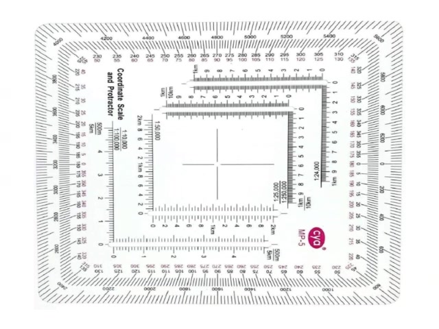 NICE Military Style MGRS UTM Coordinate Grids Reader and Protractors ...