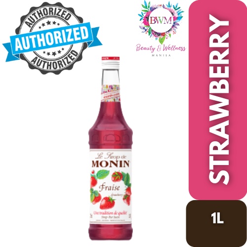 Monin Strawberry Syrup 1L Bottle | Shopee Philippines