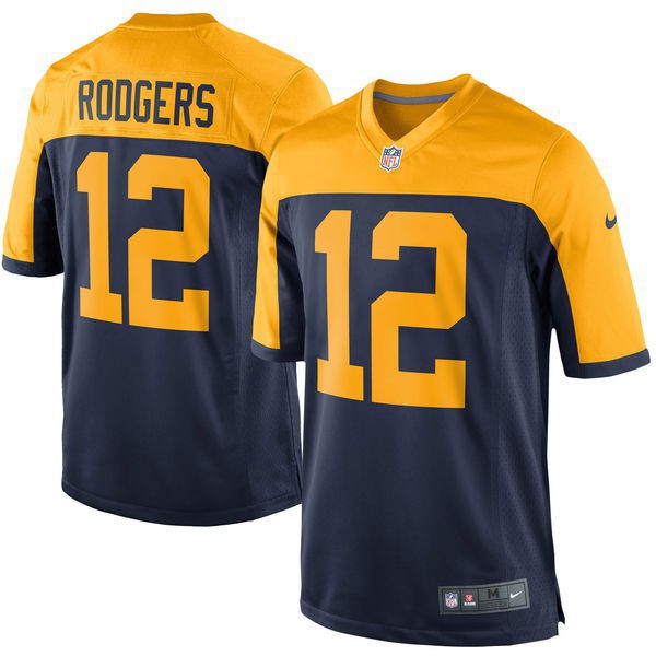 Mens Green Bay Packers 12 Aaron Rodgers NFL Football Jersey Green Navy White Shopee Philippines