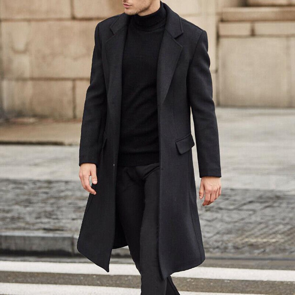 Long blazer coat mens hotsell