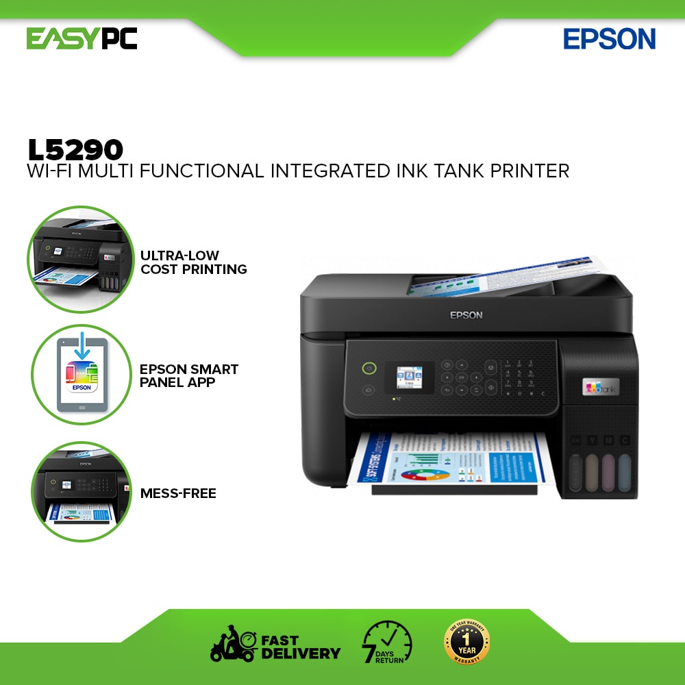 EasyPC| Epson L5290 Wi-Fi Multi Functional Integrated Ink Tank Printer