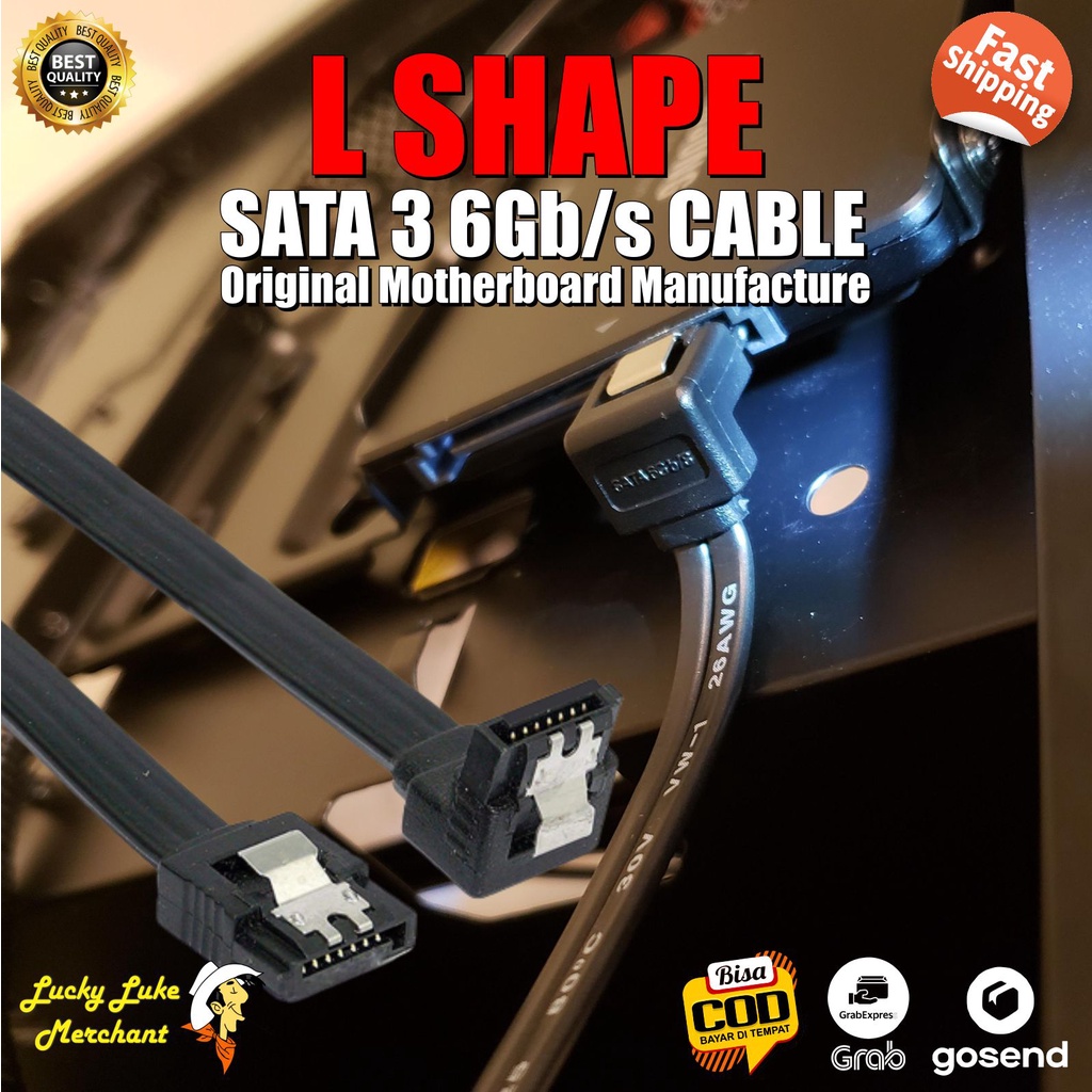 SATA Sata3 6Gb/s L Shape Cable Sata3 Cable Original Motherboard Premium