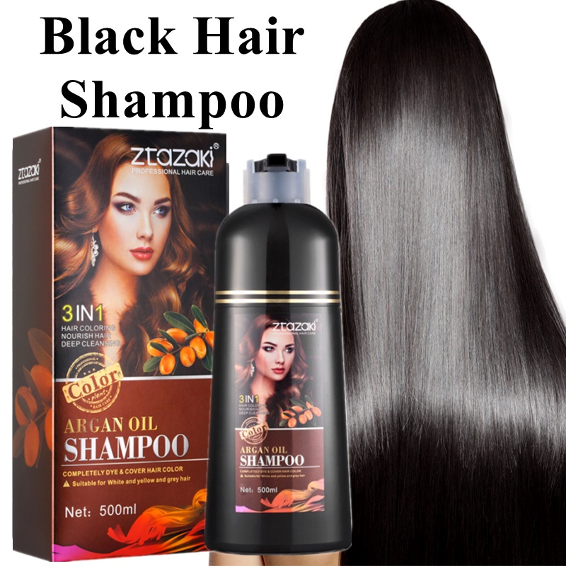 Japan original 500ml Black/Dark Brown Hair Dye Herbal Hair Dye shampoo