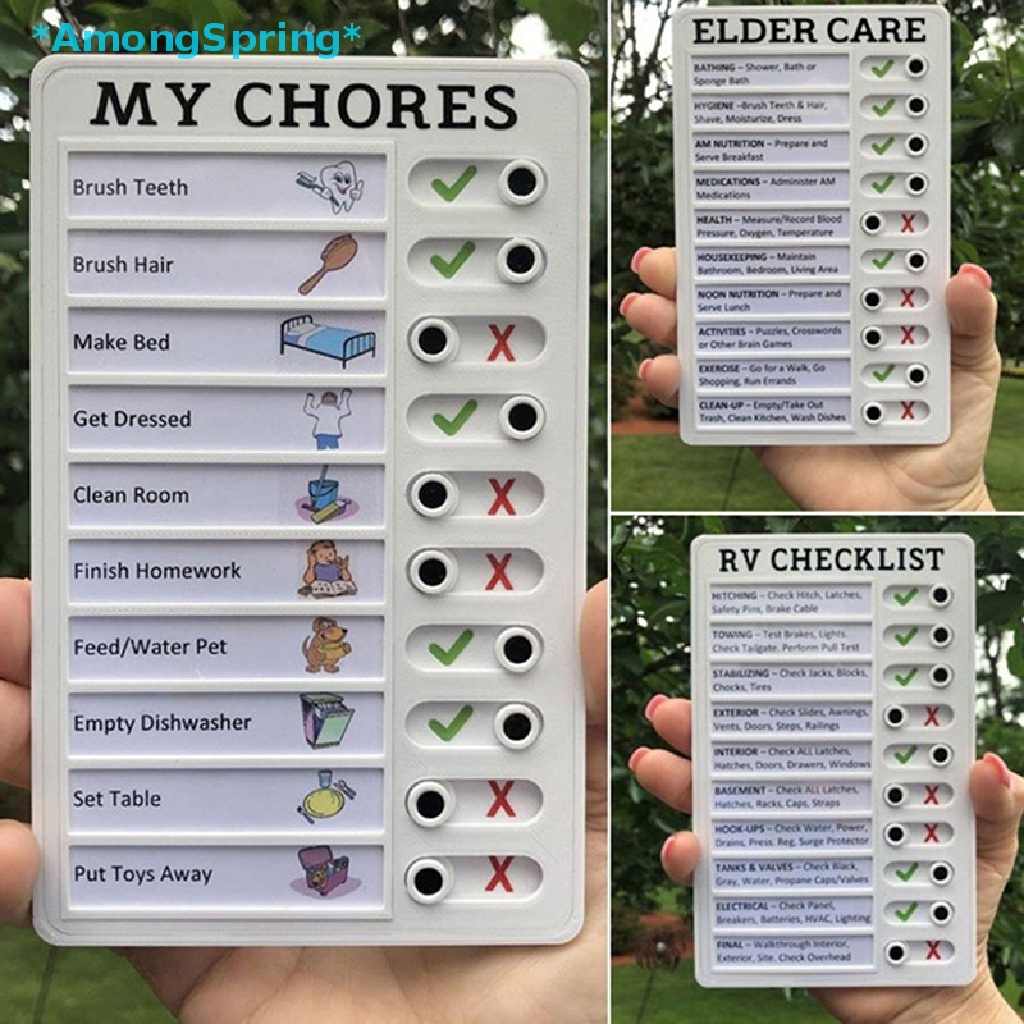 AmongSpring> Multi-purpose Wall Checklist Boards Adjustable My Chores ...