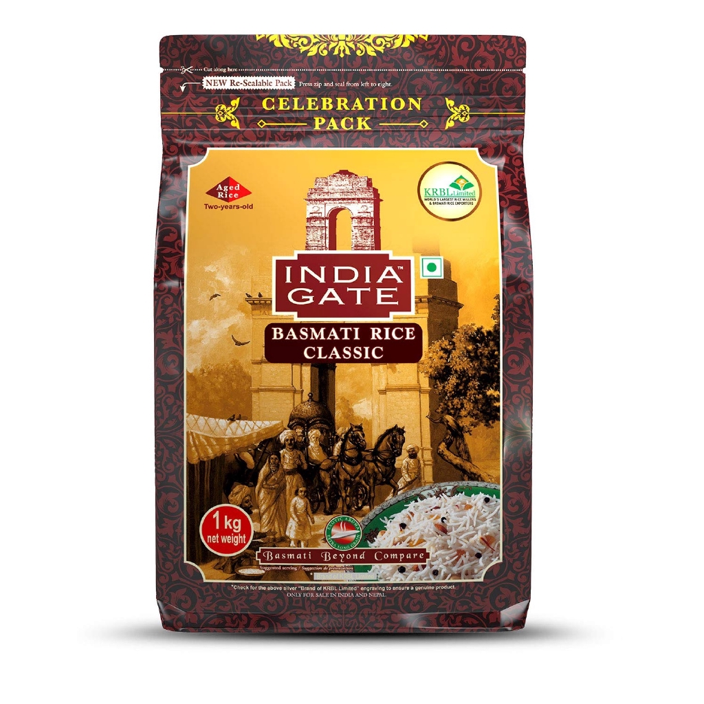 India Gate Basmathi Rice CLASSIC 1kg | Shopee Philippines