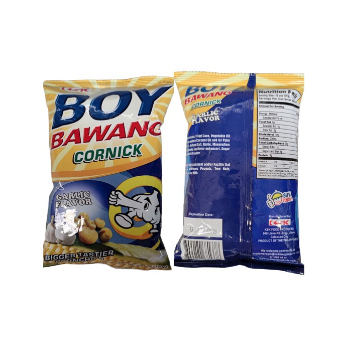 Boy Bawang Cornick Garlic 90g | Shopee Philippines