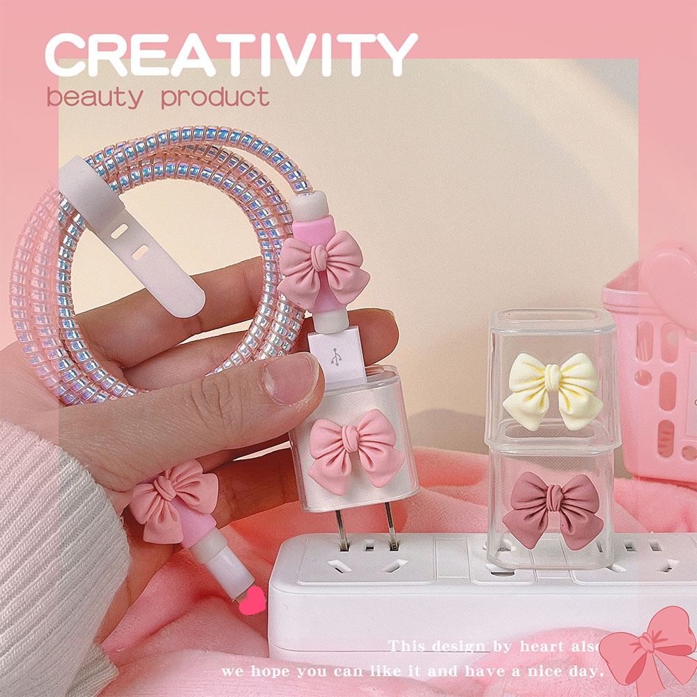 Protector For Charger 5W A1443 Bowknot charger cover cable winder