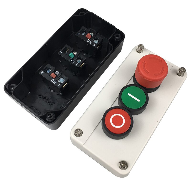 Three-position emergency stop button control box Waterproof switch box ...