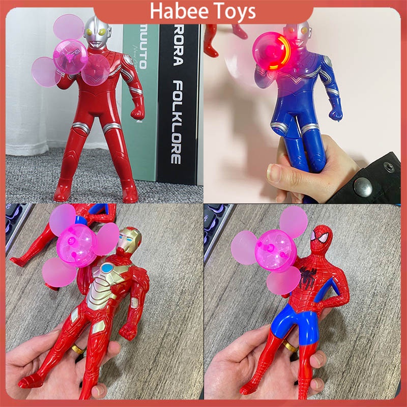 Mini Handheld Glowing Fan Cosplay Children Toy Gift Anime Manual Fan ...