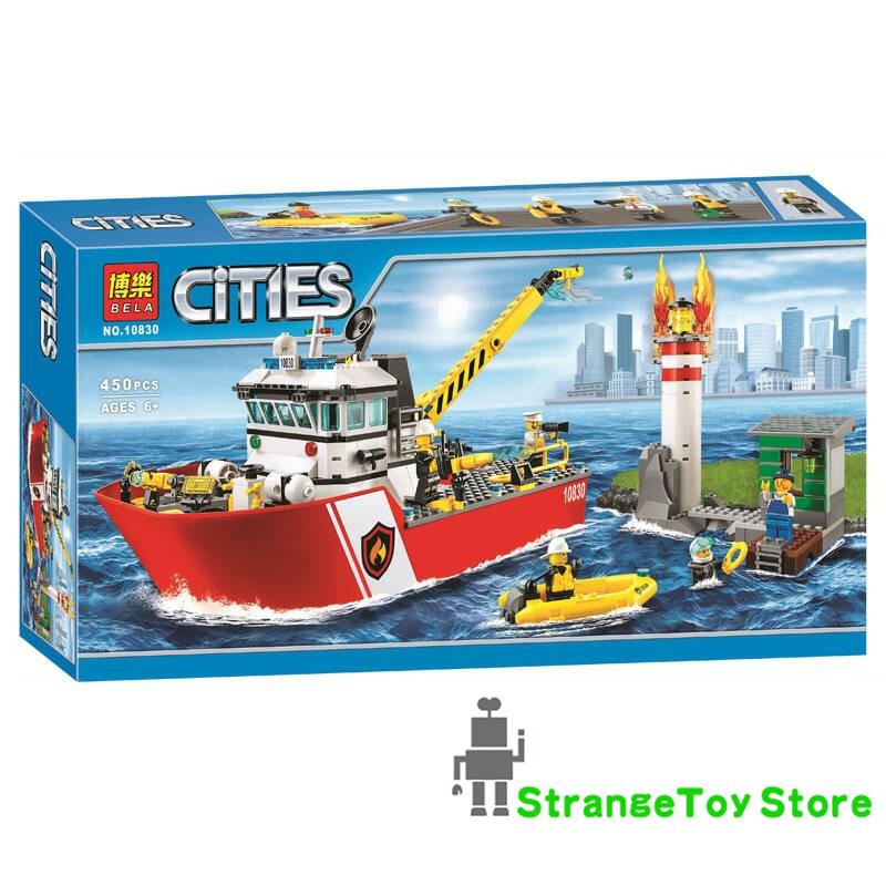 Fire Boat City Series BELA 10830 Building Block Compatible with