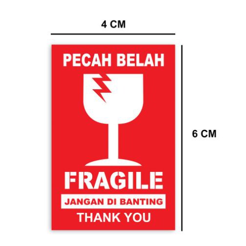 Gr FRAGILE STICKER 4X6 CM - SAFETY STICKER BROKEN PACKAGE - DON'T SLAVE ...