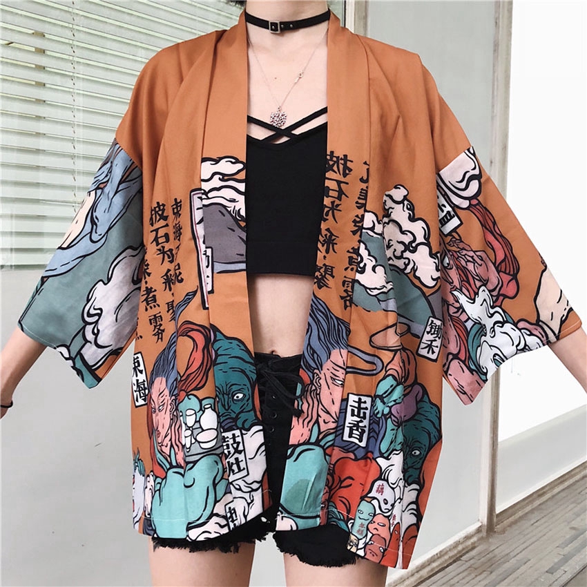 Kimono cardigan outlet shopee