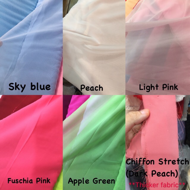 Chiffon price hot sale per yard